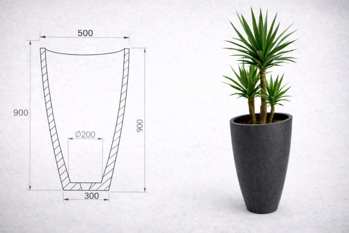 Betonowa donica Milano (1) Betonowa donica Milano (1)