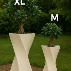 Komplet donic z betonu architektonicznego w kolorze ecru