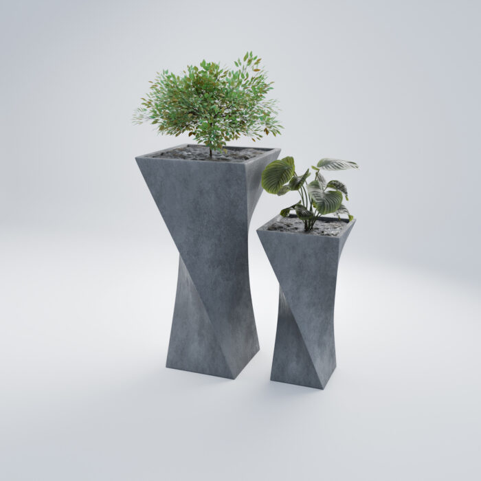 DUBAI M (6) Donice betonowe w ciekawym kształcie