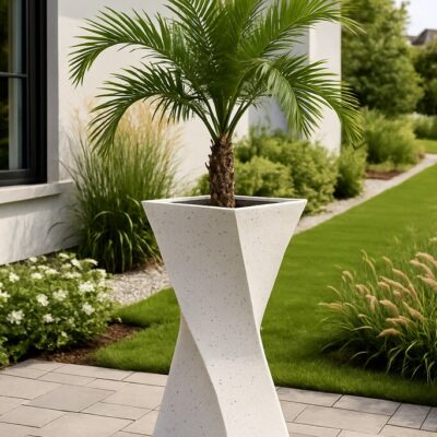 Betonowa donica idealna dla palmy