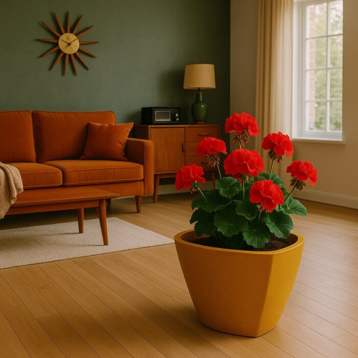 MADRID M (4) Donica betonowa idealna na sadzone kwiaty do stylowego wnętrza