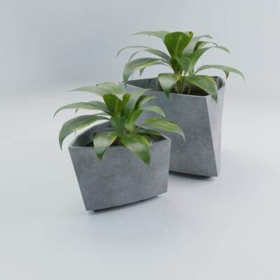 Betonowe donice idealne do nasadzenia roślin w stylowym wnętrzu