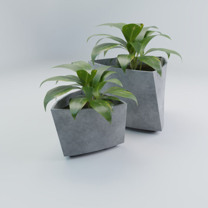 MADRID S (2) Betonowe donice idealne do nasadzenia roślin w stylowym wnętrzu