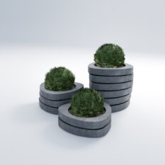 Betonowe donice z elementów