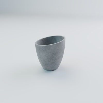 Niska betonowa donica cylindryczna MILANO 60x50 cm