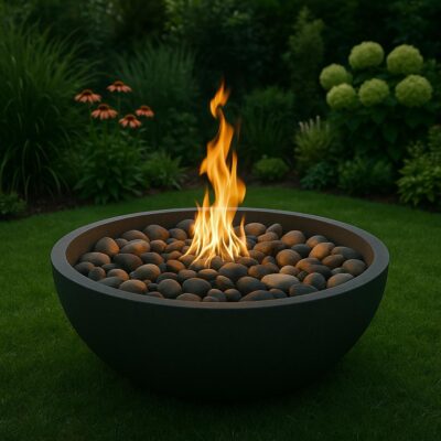 Betonowy biokominek ogrodowy VIENNA M - półkula 60x26 cm