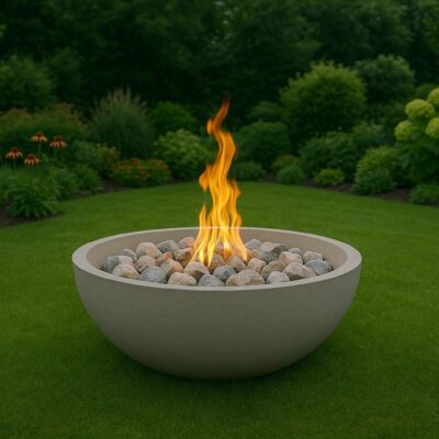 Betonowy biokominek ogrodowy VIENNA XL - półkula 120x40 cm