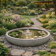 Oczko z impregnowanego mrozoodpornego betonu architektonicznego