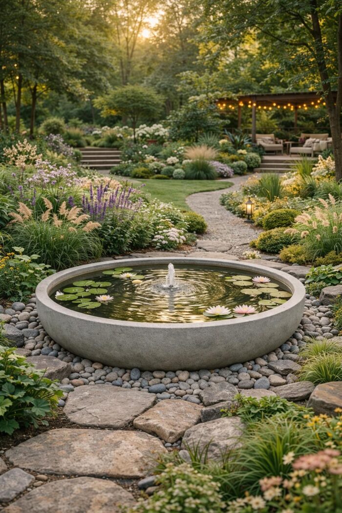 05 Oczko z impregnowanego mrozoodpornego betonu architektonicznego