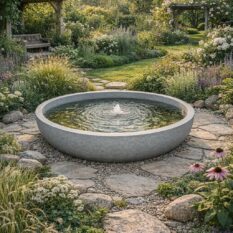 Betonowe oczko wodne idealne do nowoczesnego ogrodu