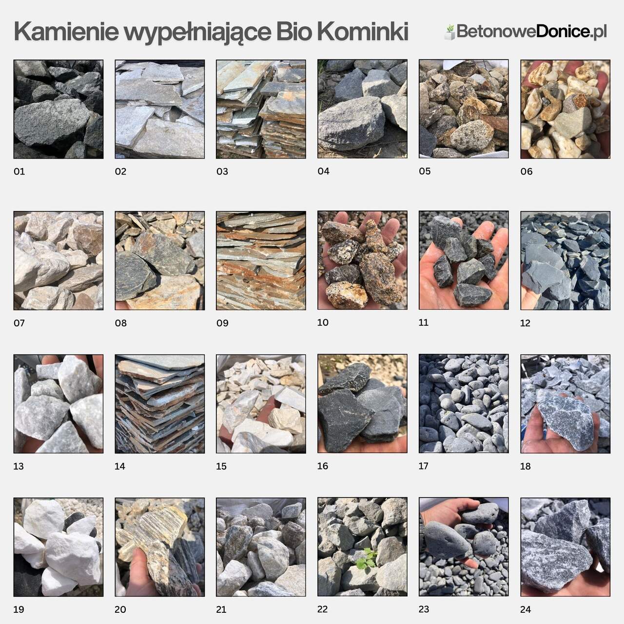 Kamienie wypełniajace do biokominków