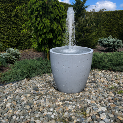 Niska betonowa fontanna cylindryczna MILANO WATER 60x50 cm